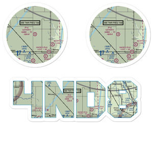 Sanden Airport (4ND8) VFR Sectional Sticker Pack