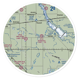 Pfau Private Airport (4ND4) VFR Sectional Sticker (30 mile)
