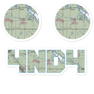 Pfau Private Airport (4ND4) VFR Sectional Sticker Pack