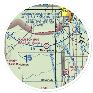 Knutson Airport (4ND1) VFR Sectional Sticker (20 mile)