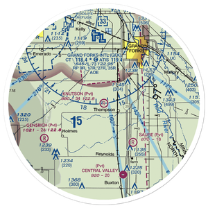 Knutson Airport (4ND1) VFR Sectional Sticker (30 mile)