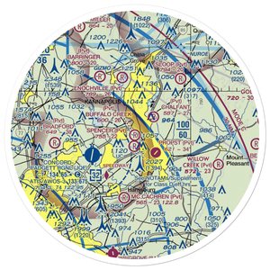 Buffalo Creek Airport (4NC8) VFR Sectional Sticker (30 mile)