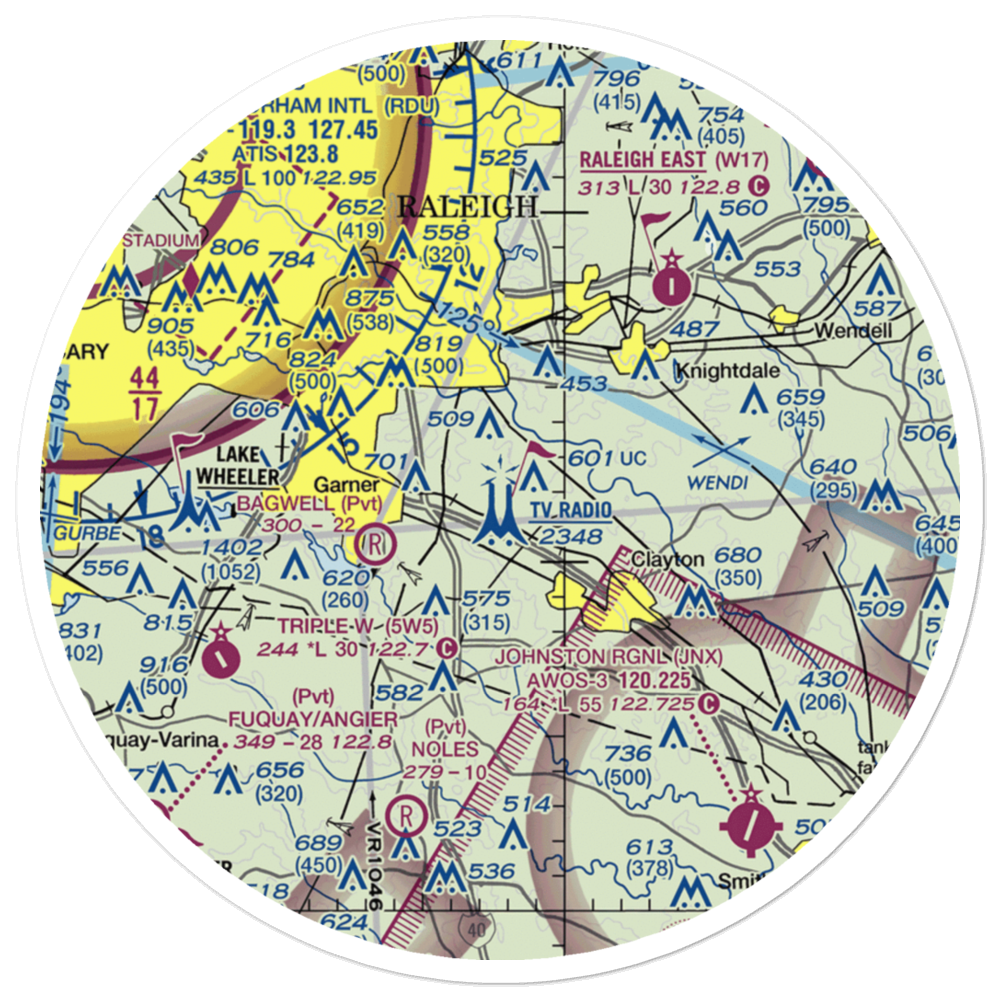 Peacock STOLport (4NC7) VFR Sectional Sticker (30 mile) 