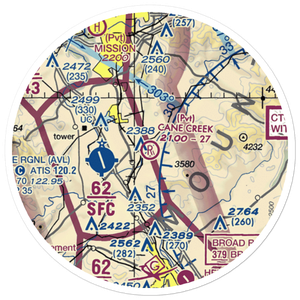 Cane Creek Airport (4NC6) VFR Sectional Sticker (20 mile)