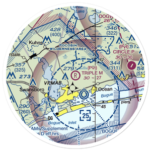 Triple M Airport (4NC5) VFR Sectional Sticker (20 mile)