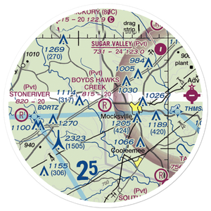 Boyd's Hawks Creek Airport (4NC0) VFR Sectional Sticker (20 mile)