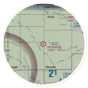 Peterson Airstrip (4NA3) VFR Sectional Sticker (20 mile)