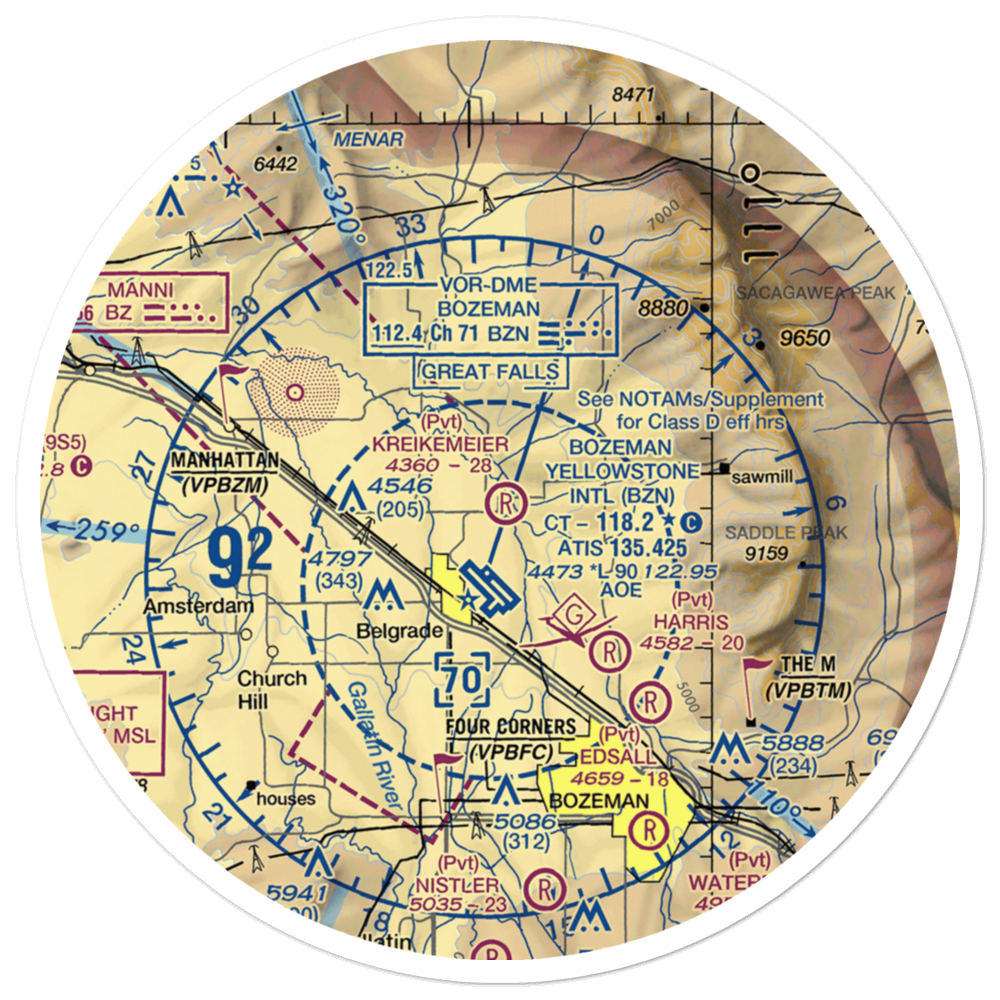 Kreikemeier Airport (4MT1) VFR Sectional Sticker (30 mile) 