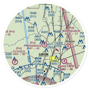 Providence Airpark (4MS9) VFR Sectional Sticker (20 mile)