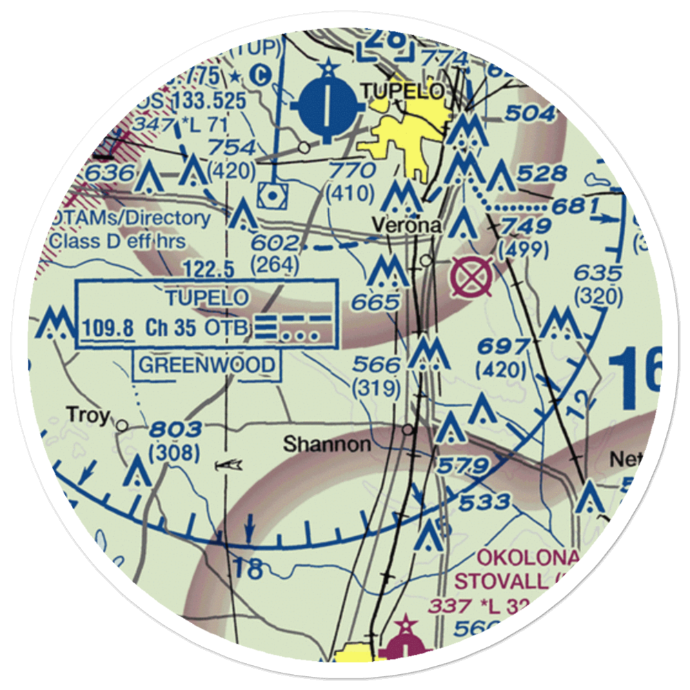 Spearman Field (4MS4) VFR Sectional Sticker (20 mile) 