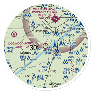 Dogwood Acres Airport (4MS2) VFR Sectional Sticker (20 mile)