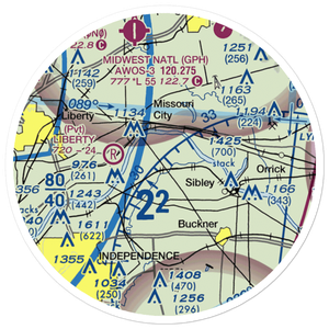Martens Airport (4MO8) VFR Sectional Sticker (20 mile)