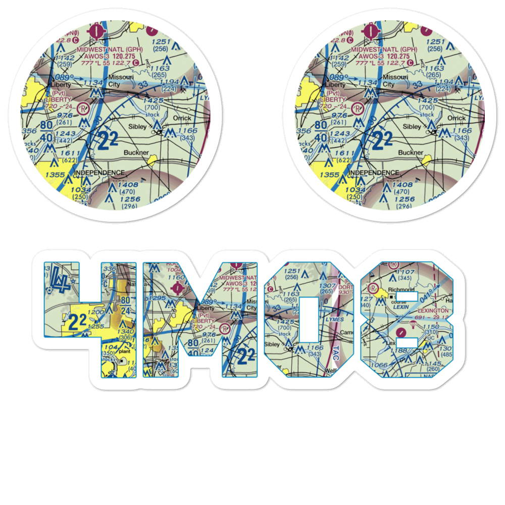 Martens Airport (4MO8) VFR Sectional Sticker Pack 