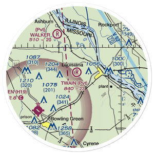 Mark Twain Air Park (4MO6) VFR Sectional Sticker (20 mile)