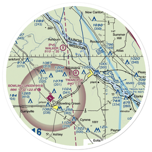 Mark Twain Air Park (4MO6) VFR Sectional Sticker (30 mile)