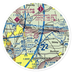 Liberty Landing Airport (4MO4) VFR Sectional Sticker (20 mile)