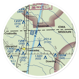 Newcomb Hereford Ranch Airport (4MO2) VFR Sectional Sticker (20 mile)