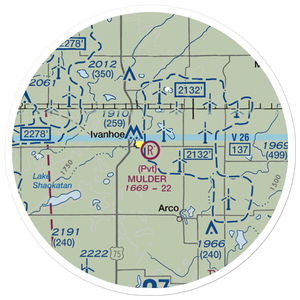 Mulder Field Inc Airport (4MN4) VFR Sectional Sticker (20 mile)
