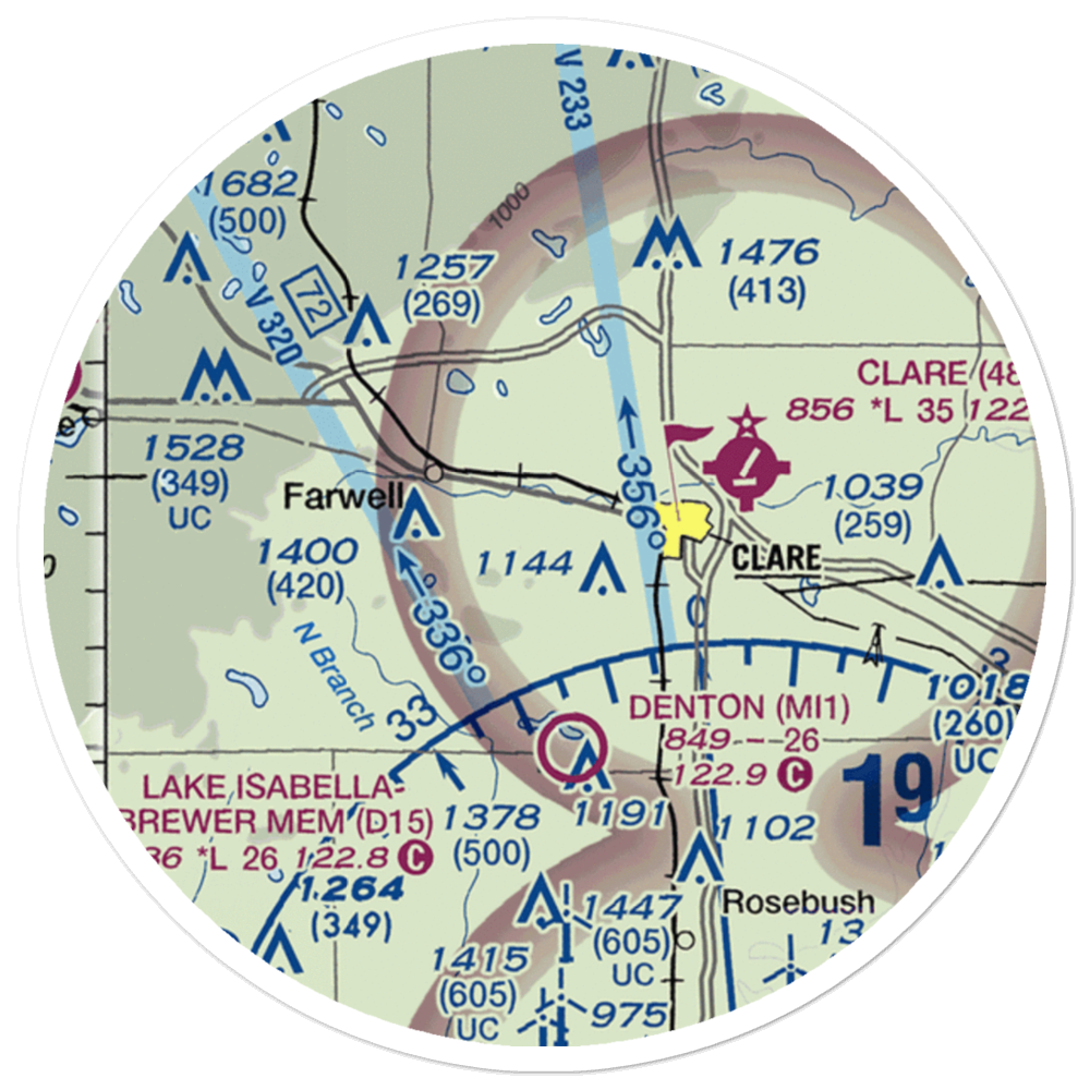 Witbeck Aerodrone Airport (4MI7) VFR Sectional Sticker (20 mile) 