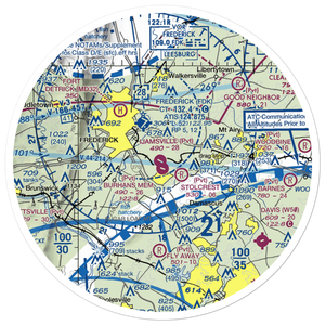 Ijamsville Airport (4MD8) VFR Sectional Sticker (30 mile)
