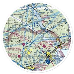 Moxley's Airport (4MD6) VFR Sectional Sticker (30 mile)