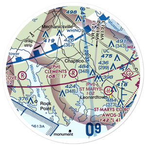 Clements Airport (4MD4) VFR Sectional Sticker (20 mile)