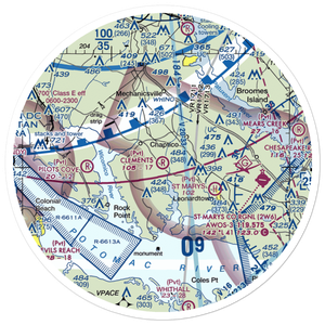 Clements Airport (4MD4) VFR Sectional Sticker (30 mile)