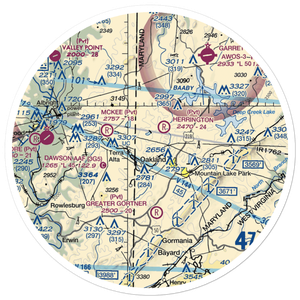 Ward's Airport (4MD2) VFR Sectional Sticker (30 mile)