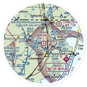 Bunting's Field (4MD1) VFR Sectional Sticker (20 mile)