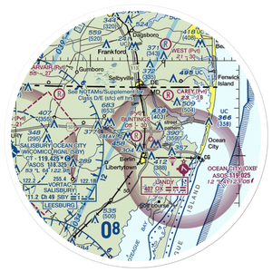 Bunting's Field (4MD1) VFR Sectional Sticker (30 mile)