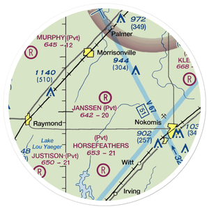 Alan B. Janssen Airport (4LL9) VFR Sectional Sticker (20 mile)