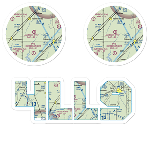 Alan B. Janssen Airport (4LL9) VFR Sectional Sticker Pack