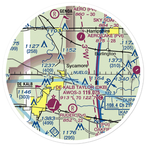 Colonial Acres Airport (4LL8) VFR Sectional Sticker (20 mile)