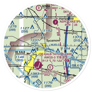 Willadae Farms Airport (4LL7) VFR Sectional Sticker (20 mile)