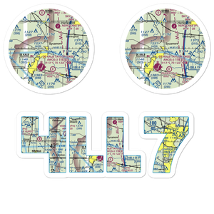 Willadae Farms Airport (4LL7) VFR Sectional Sticker Pack