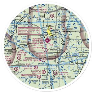 Staton Airport (4LL1) VFR Sectional Sticker (30 mile)