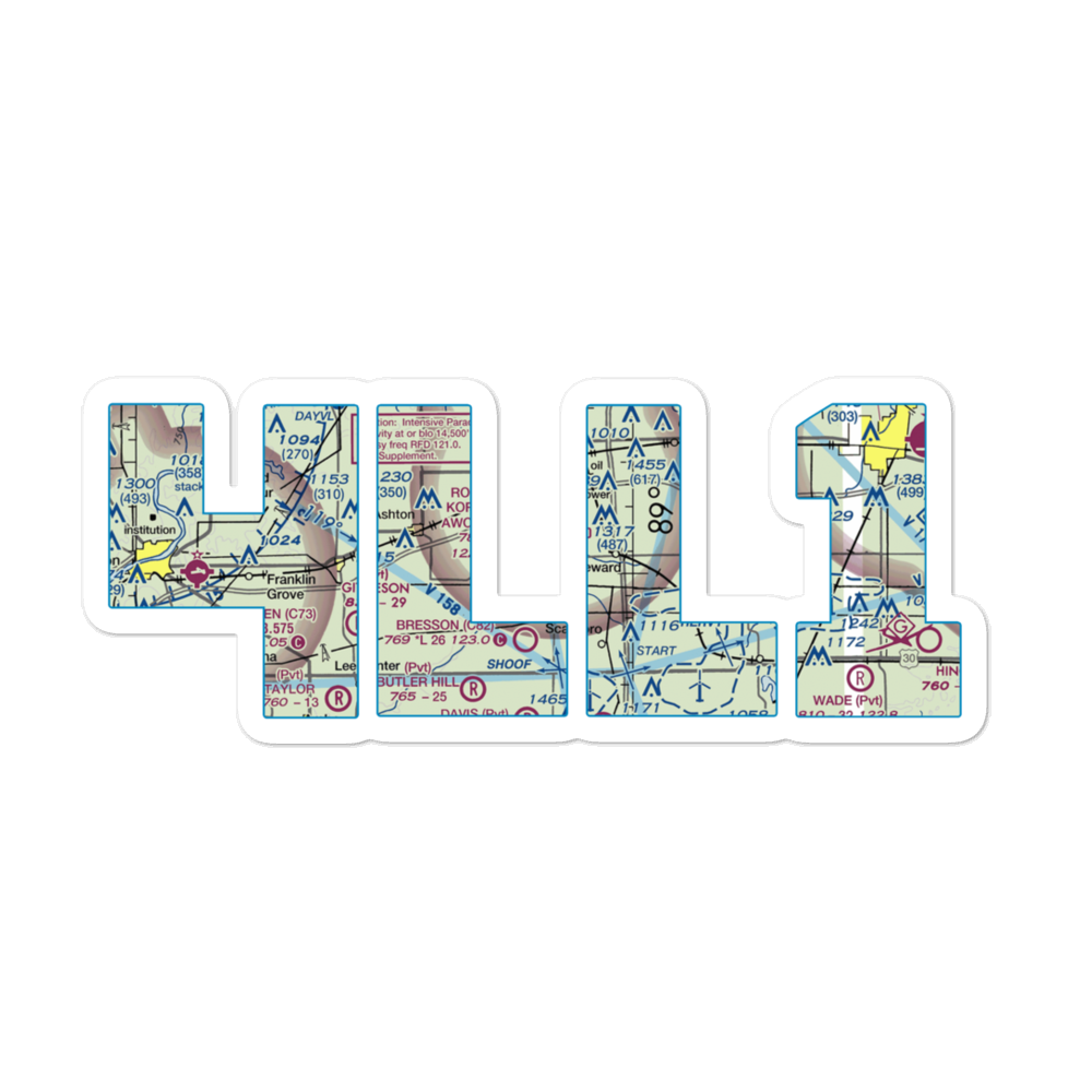 Staton Airport (4LL1) VFR Sectional Sticker 