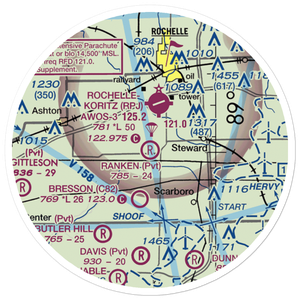 Ranken Airport (4LL0) VFR Sectional Sticker (20 mile)