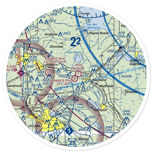 Blouin Flightpark Ultralightport (4LA9) VFR Sectional Sticker (30 mile)