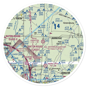 Overton Private Airport (4LA8) VFR Sectional Sticker (30 mile)