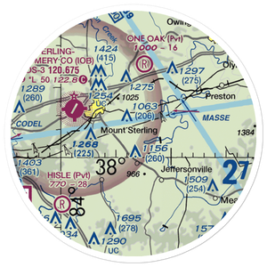 Weavers Run Airport (4KY5) VFR Sectional Sticker (20 mile)