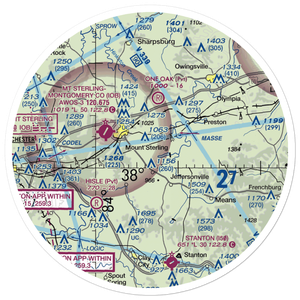Weavers Run Airport (4KY5) VFR Sectional Sticker (30 mile)