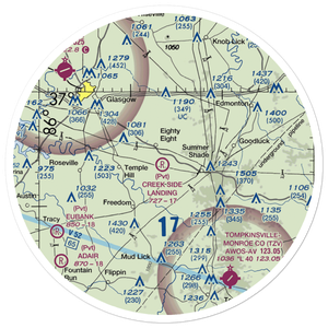 Creek Side Landing Airport (4KY1) VFR Sectional Sticker (30 mile)