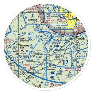 Steele's Bottom Airport (4KT4) VFR Sectional Sticker (30 mile)