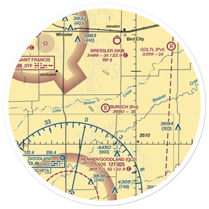 Bursch Private Airport (4KS8) VFR Sectional Sticker (30 mile)
