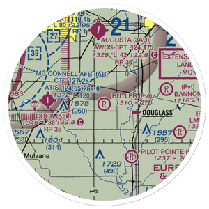 Butler Airpark (4KS7) VFR Sectional Sticker (20 mile)