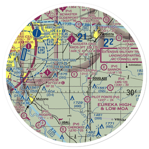 Butler Airpark (4KS7) VFR Sectional Sticker (30 mile)