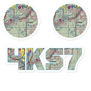 Butler Airpark (4KS7) VFR Sectional Sticker Pack