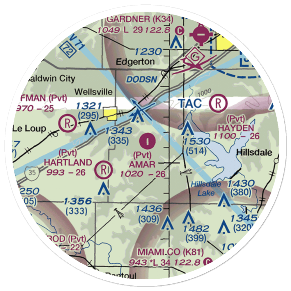 Amar Farms Airport (4KS1) VFR Sectional Sticker (20 mile) 