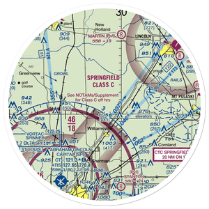 Leigh Farm Airport (4IS8) VFR Sectional Sticker (30 mile)